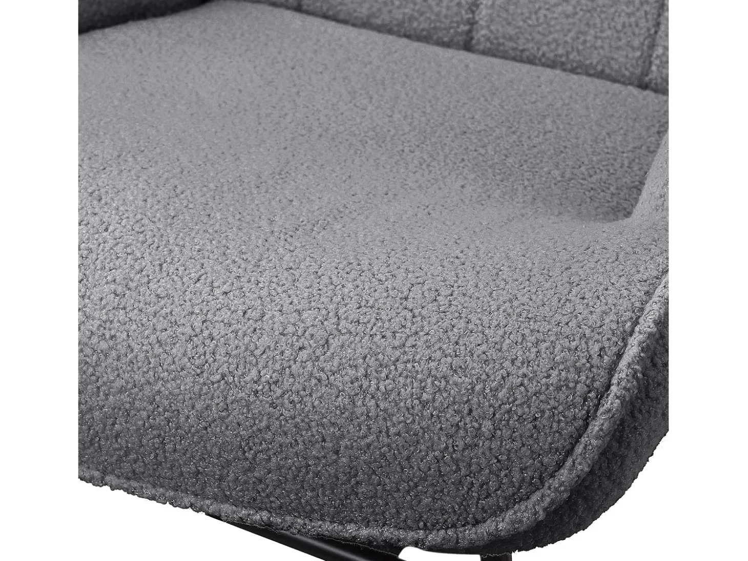 Cadeira de balanço - Cadeira de sala para quarto - Capacidade de carga até 120 kg - Poliéster - Cinza - 68 x 75 x 92 cm