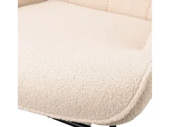 Cadeira de balanço - Cadeira de sala para quarto - Capacidade de carga até 120 kg - Poliéster - Bege - 68 x 75 x 92 cm