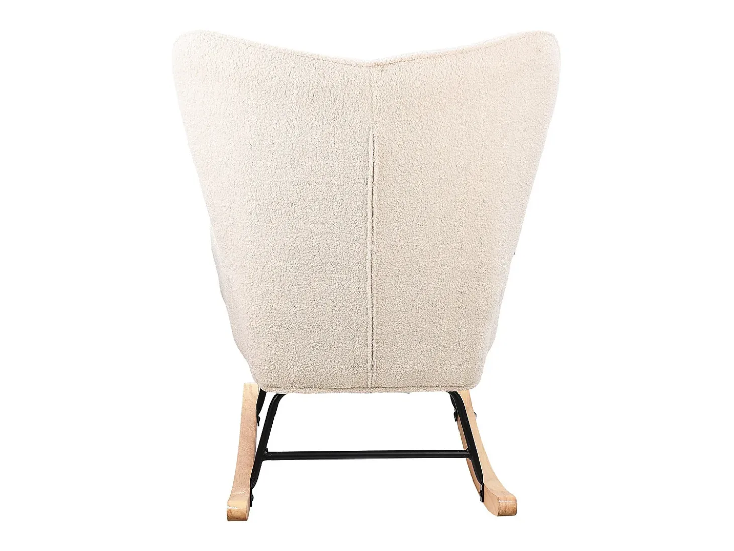 Cadeira de balanço - Cadeira de sala para quarto - Capacidade de carga até 120 kg - Poliéster - Bege - 68 x 75 x 92 cm