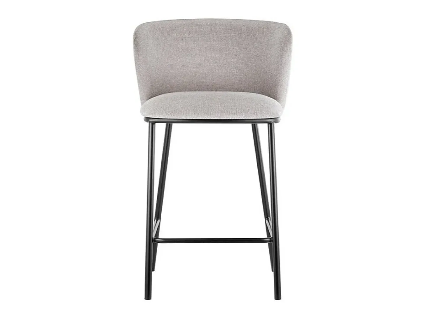 Cadeira de balcão 'Arthus' Tecido Bege, dimensões: A88,5 x L53 x P50,5 cm