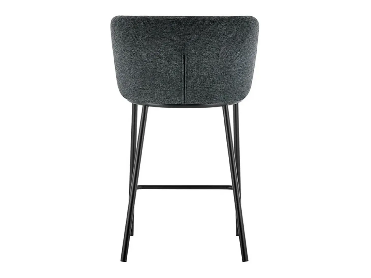 Cadeira de balcão 'Arthus' Tecido Cinza escuro, dimensões: A88,5 x L53 x P50,5 cm