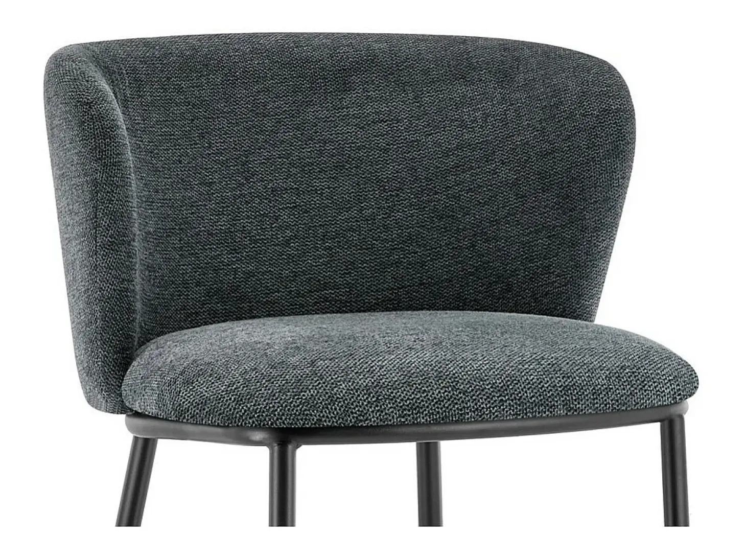 Cadeira de balcão 'Arthus' Tecido Cinza escuro, dimensões: A88,5 x L53 x P50,5 cm