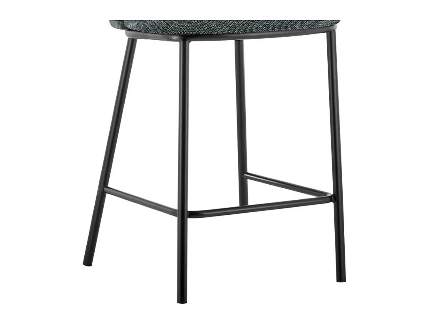 Cadeira de balcão 'Arthus' Tecido Cinza escuro, dimensões: A88,5 x L53 x P50,5 cm