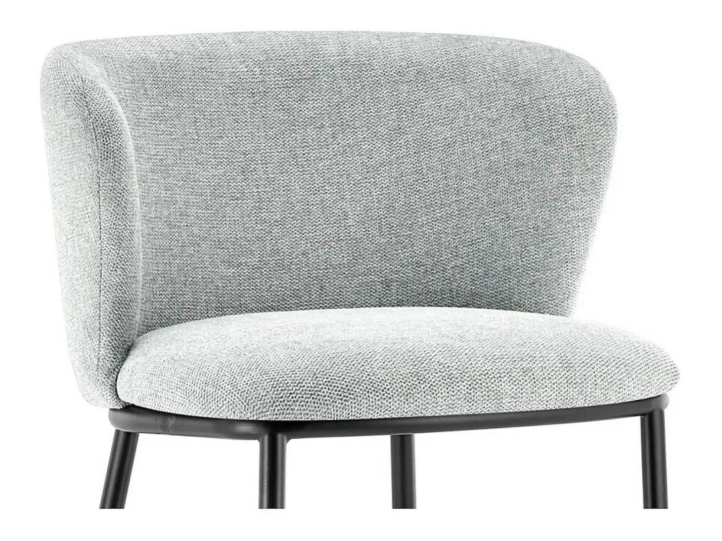 Cadeira de balcão 'Arthus' Tecido Cinza claro, dimensões: A88,5 x L53 x P50,5 cm