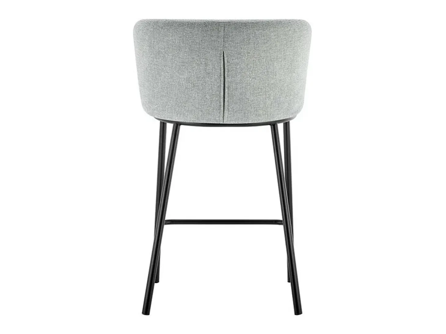 Cadeira de balcão 'Arthus' Tecido Cinza claro, dimensões: A88,5 x L53 x P50,5 cm