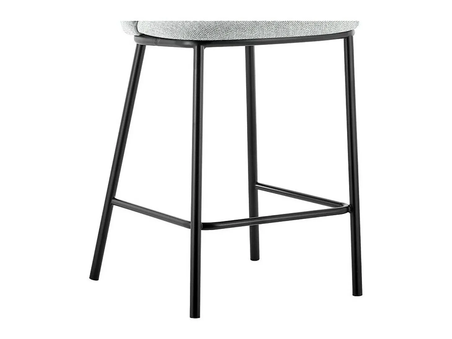 Cadeira de balcão 'Arthus' Tecido Cinza claro, dimensões: A88,5 x L53 x P50,5 cm
