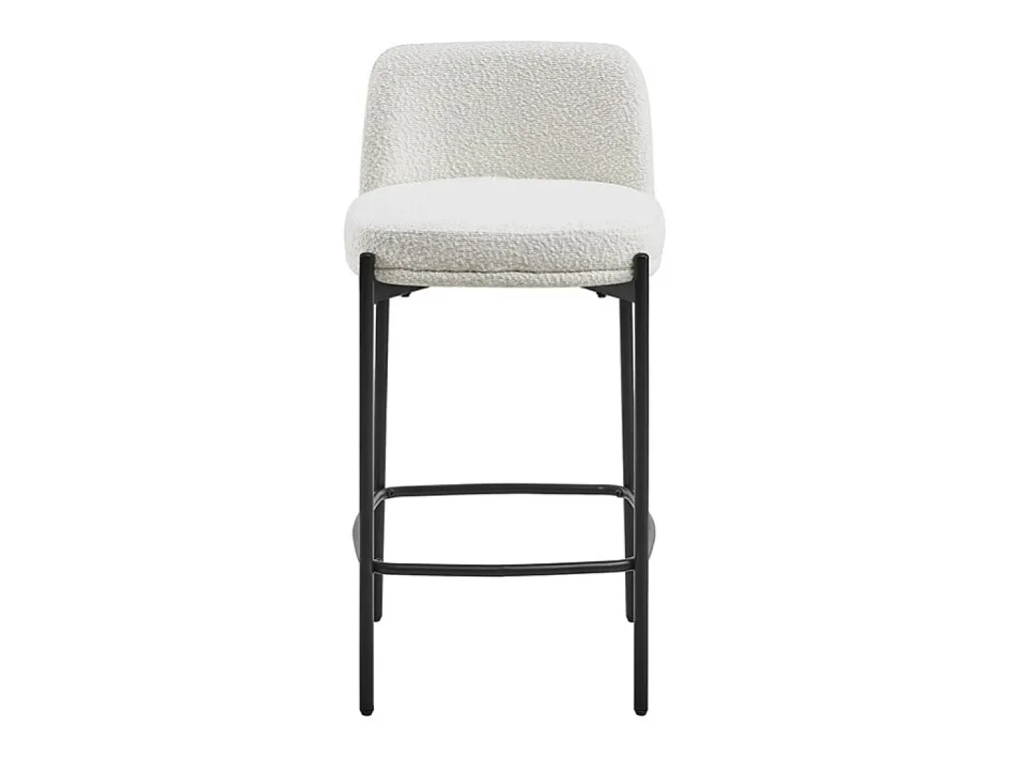 Cadeira de balcão ELISE na cor branca, dimensões A91 x L44 x P42 cm, ideal para um balcão moderno.