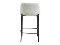 Cadeira de balcão ELISE na cor branca, dimensões A91 x L44 x P42 cm, ideal para um balcão moderno.