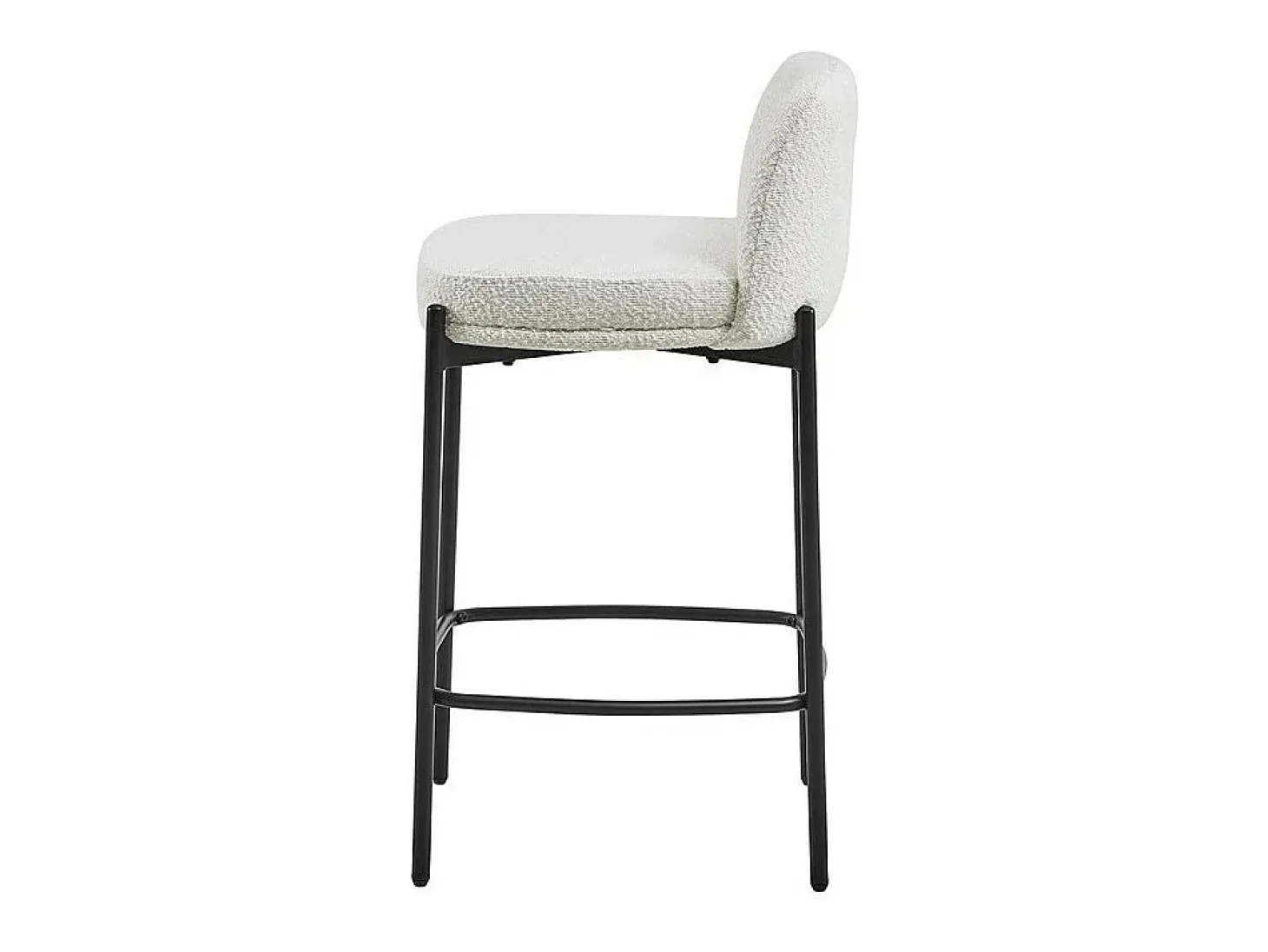 Cadeira de balcão ELISE na cor branca, dimensões A91 x L44 x P42 cm, ideal para um balcão moderno.