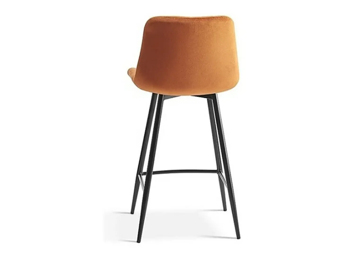 Cadeira de balcão 'Jute' Veludo Laranja, dimensões: A95 x L46 x P36 cm