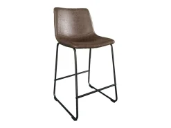 Cadeira de balcão MANCO PU Marrom Escuro, dimensões: H93 x L48 x P56 cm, ideal para sua cozinha/balcão.