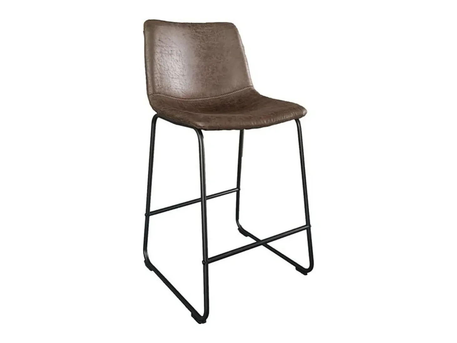 Cadeira de balcão MANCO PU Marrom Escuro, dimensões: H93 x L48 x P56 cm, ideal para sua cozinha/balcão.
