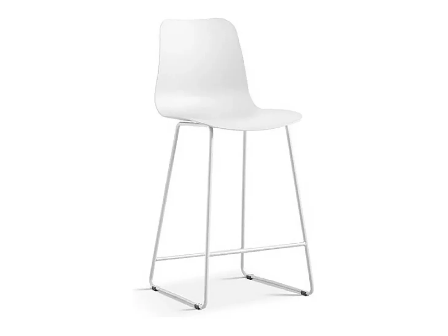 Cadeira de balcão 'Mario' PP Branca, dimensões: A100,5 x L51 x P44cm