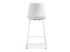 Cadeira de balcão 'Mario' PP Branca, dimensões: A100,5 x L51 x P44cm