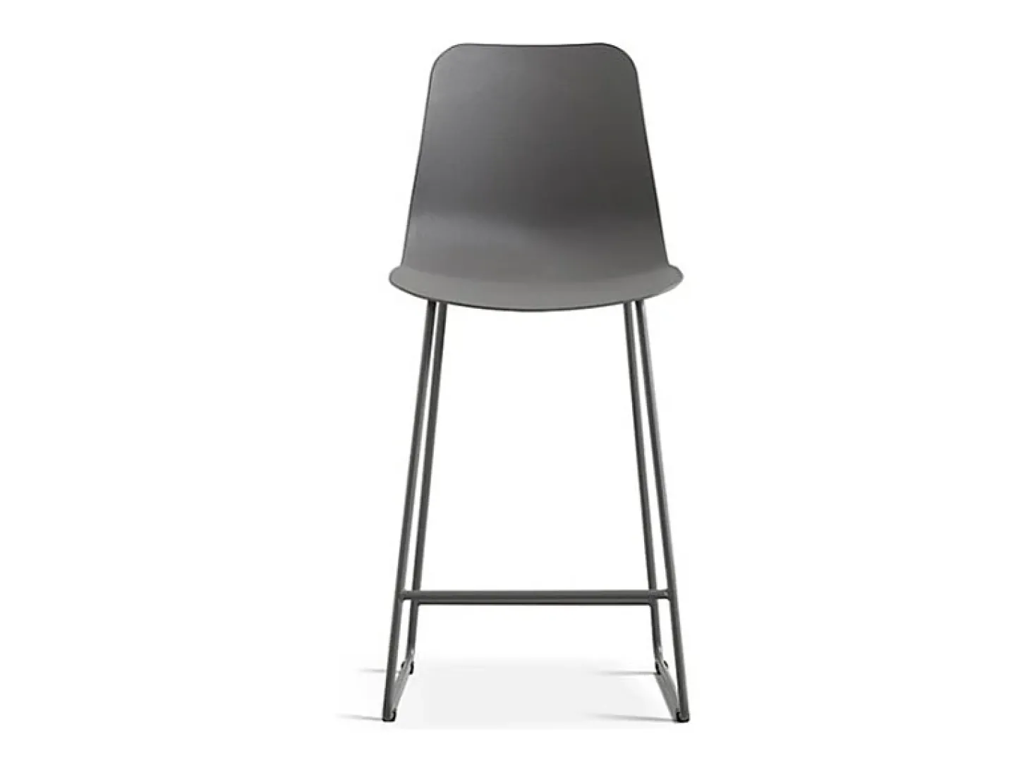 Cadeira de balcão 'Mario' PP Cinza, dimensões: A100,5 x L51 x P44cm