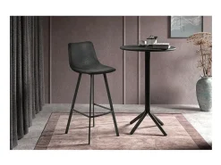 Cadeira de balcão 'Ozon' PU Preta, dimensões: A108 x L45 x P49 cm