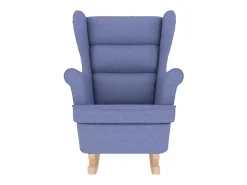 Cadeira de baloiço | Poltrona | Cadeira Relax 74x90x102 cm tecido azul ganga SHL148737