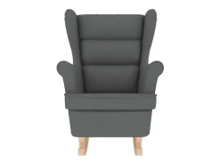 Cadeira de baloiço | Poltrona | Cadeira Relax 74x90x102 cm tecido cinzento-escuro SHL318524