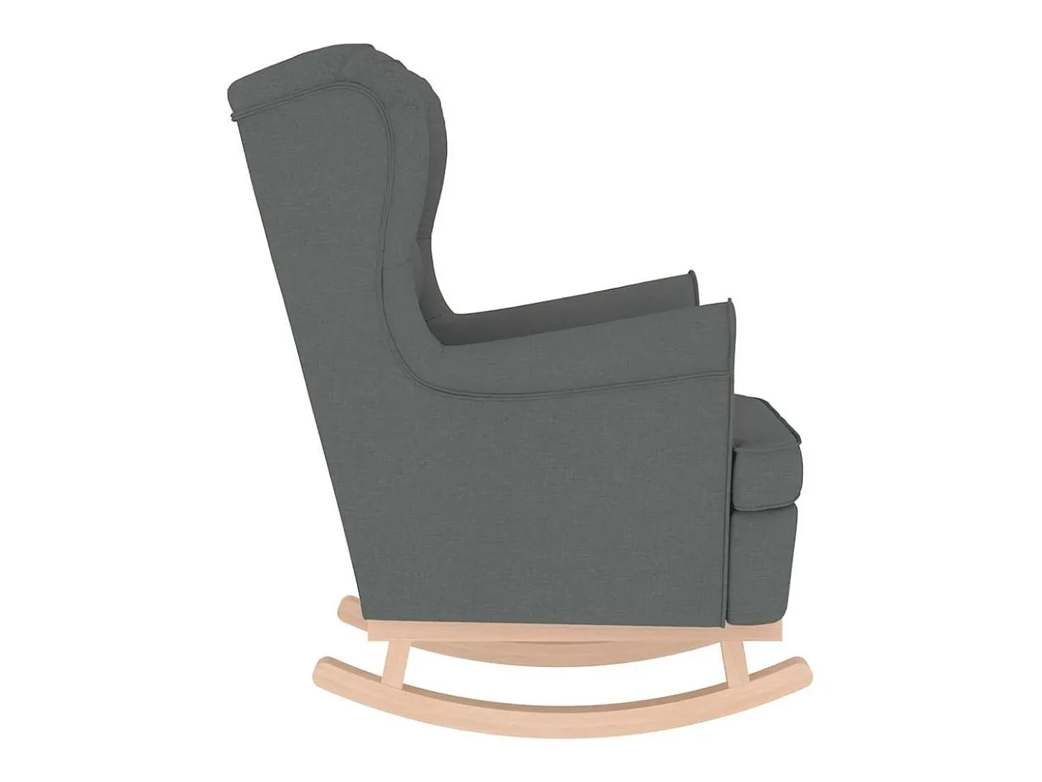 Cadeira de baloiço | Poltrona | Cadeira Relax 74x90x102 cm tecido cinzento-escuro SHL318524