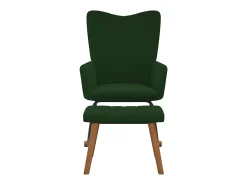 Cadeira de baloiço com banco veludo verde-escuro PT538657