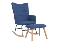 Cadeira de baloiço com banco tecido azul PT462032