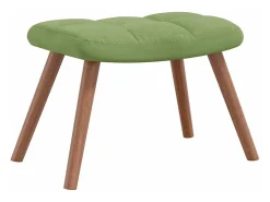 Cadeira de baloiço com banco veludo verde-claro