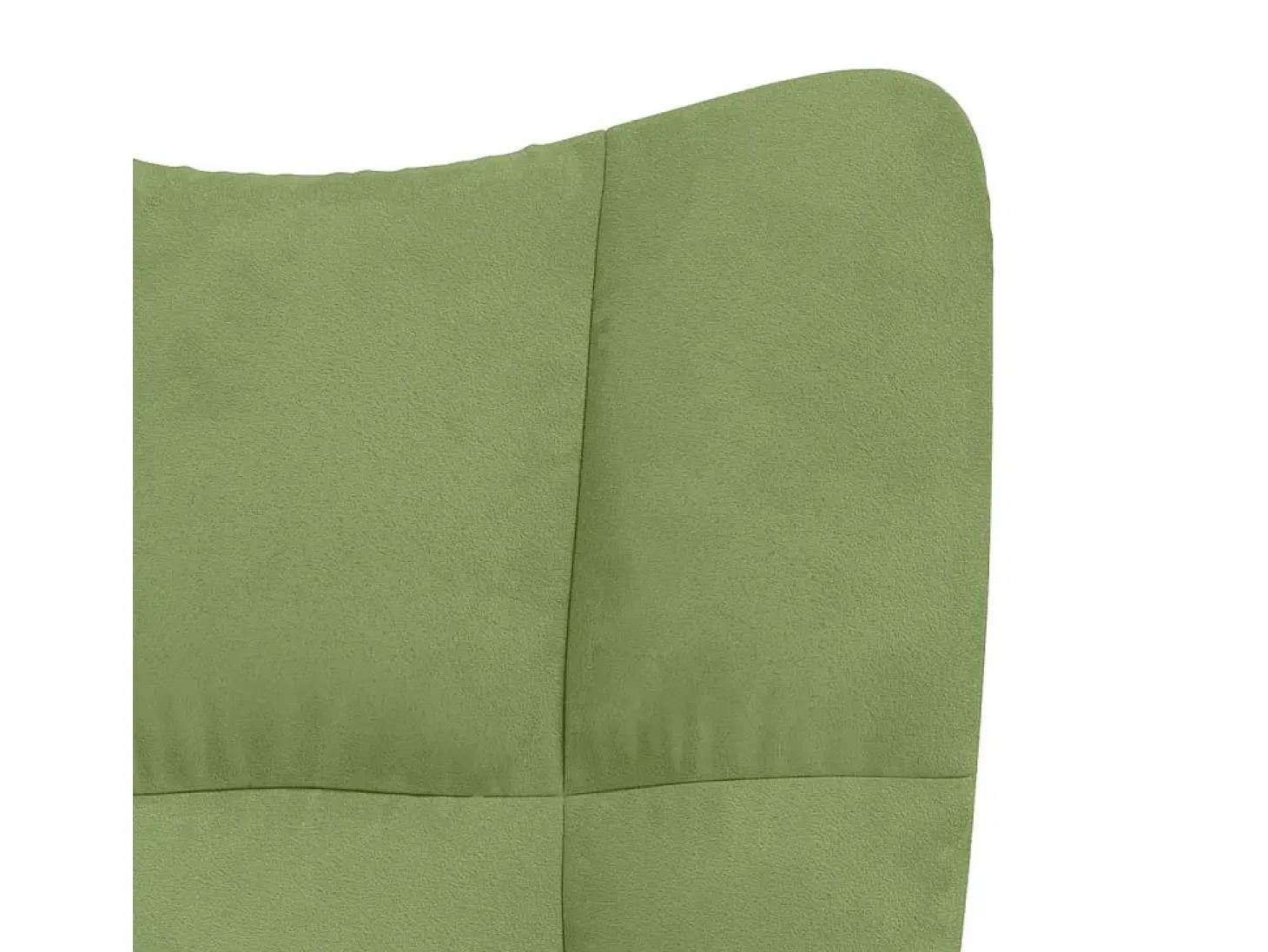 Cadeira de baloiço com banco veludo verde-claro