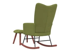 Cadeira de baloiço com banco veludo verde-claro PT578764