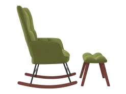 Cadeira de baloiço com banco veludo verde-claro PT578764