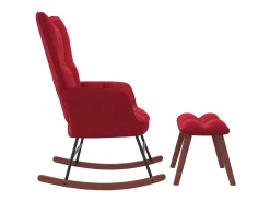Cadeira de baloiço com banco veludo vermelho tinto PT835529