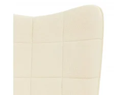 Cadeira de baloiço com banco tecido cor creme PT298925