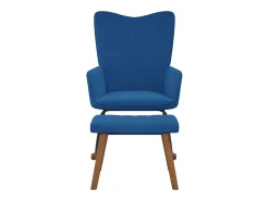 Cadeira de baloiço com banco veludo azul PT880938