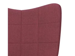 Cadeira de baloiço com banco tecido vermelho tinto