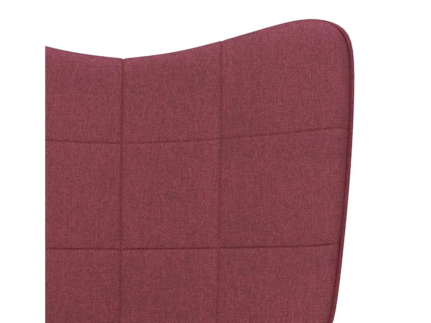 Cadeira de baloiço com banco tecido vermelho tinto