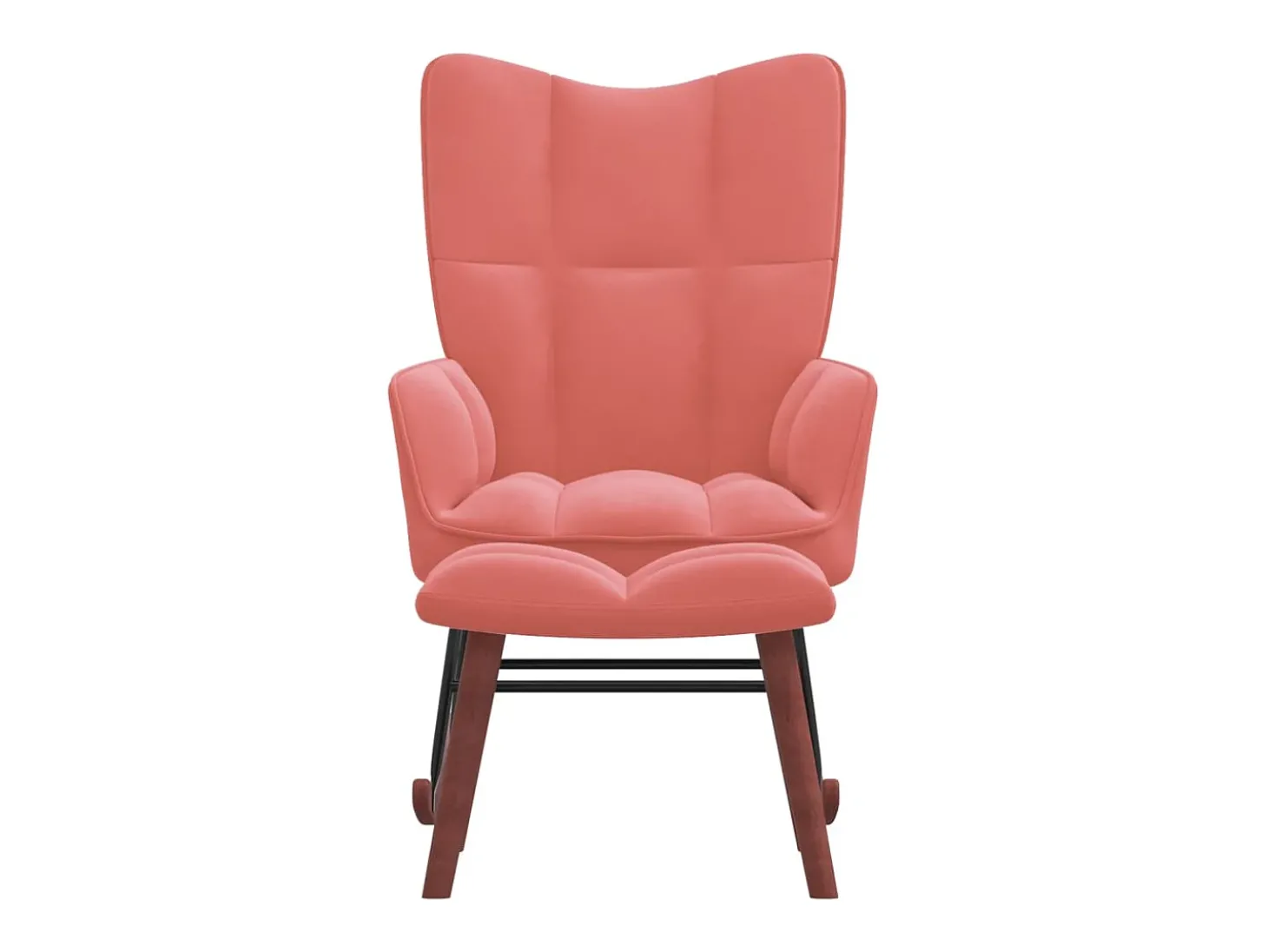 Cadeira de baloiço com banco veludo rosa PT426015