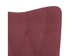 Cadeira de baloiço com banco tecido vermelho tinto