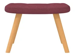 Cadeira de baloiço com banco tecido vermelho tinto