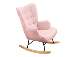 Cadeira de baloiço para adulto - Cadeira de baloiço ergonómica para exteriores - para sala de estar - Jardim - Quarto - Rosa
