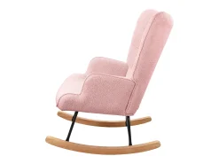 Cadeira de baloiço para adulto - Cadeira de baloiço ergonómica para exteriores - para sala de estar - Jardim - Quarto - Rosa