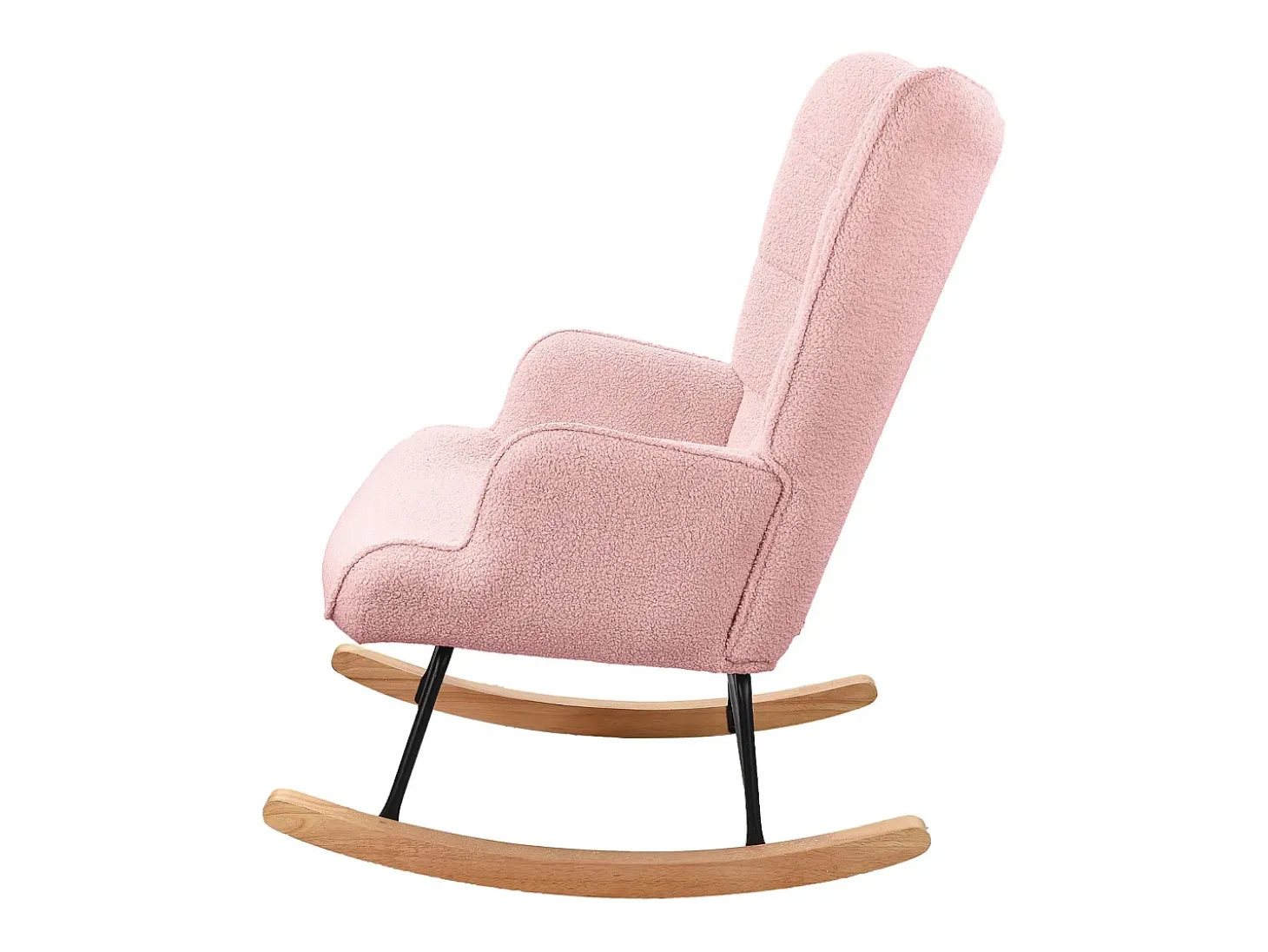 Cadeira de baloiço para adulto - Cadeira de baloiço ergonómica para exteriores - para sala de estar - Jardim - Quarto - Rosa