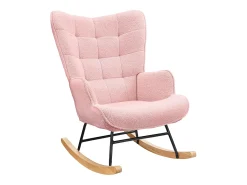 Cadeira de baloiço para adulto - Cadeira de baloiço ergonómica para exteriores - para sala de estar - Jardim - Quarto - Rosa