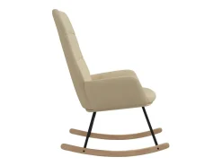 Cadeira de baloiço tecido cor creme