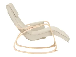Cadeira de baloiço tecido cor creme