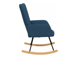 Cadeira de baloiço tecido azul