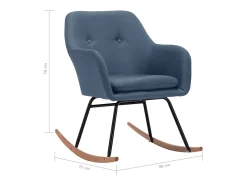 Cadeira de baloiço tecido azul