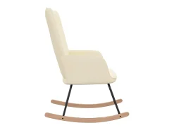 Cadeira de baloiço tecido cor creme PT221307