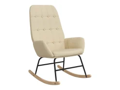 Cadeira de baloiço tecido cor creme PT566071