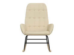 Cadeira de baloiço tecido cor creme PT566071