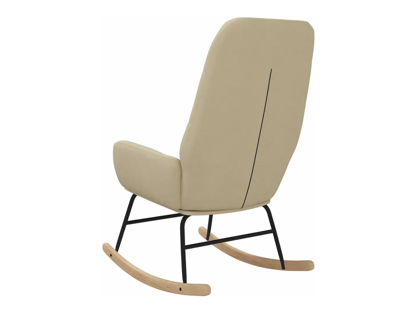 Cadeira de baloiço tecido cor creme PT566071