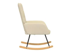 Cadeira de baloiço tecido cor creme